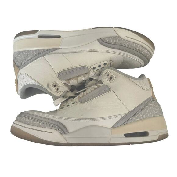 NIKE AIR JORDAN 3 Retro Craft Shoes Ivory/Grey Mist-Cream LIMITED EDITION 8.5 main image 11